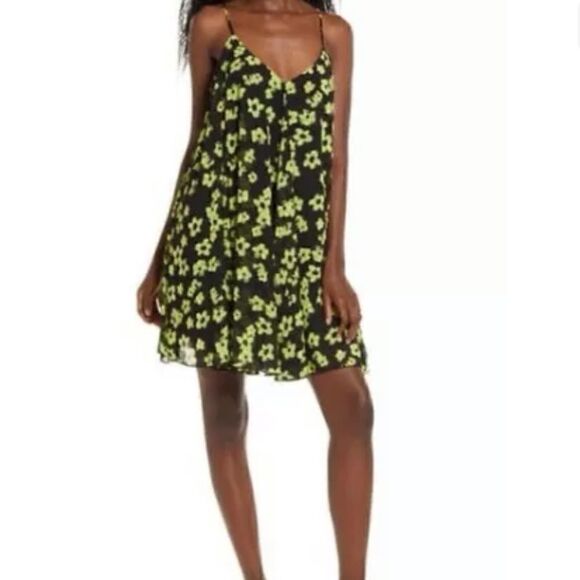 WAYF New! Kaylie Green floral Swing Mini Dress size XL- runs large - Picture 3 of 16